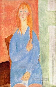 青の少女 1919年 アメデオ・モディリアーニ Oil Paintings